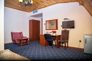 Economy Double Room | Premium bedding, desk, blackout curtains, iron/ironing board