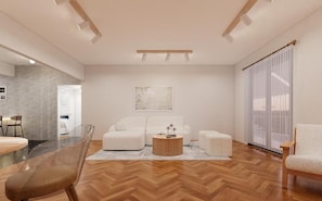 Departamento, 2 habitaciones, para fumadores, balcón | Sala de estar