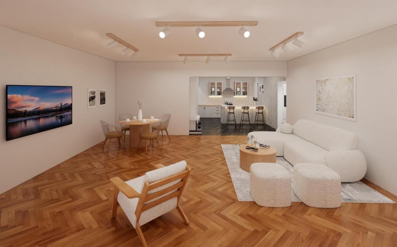 Apartamento, 2 habitaciones, fumadores, balcón | Sala de estar