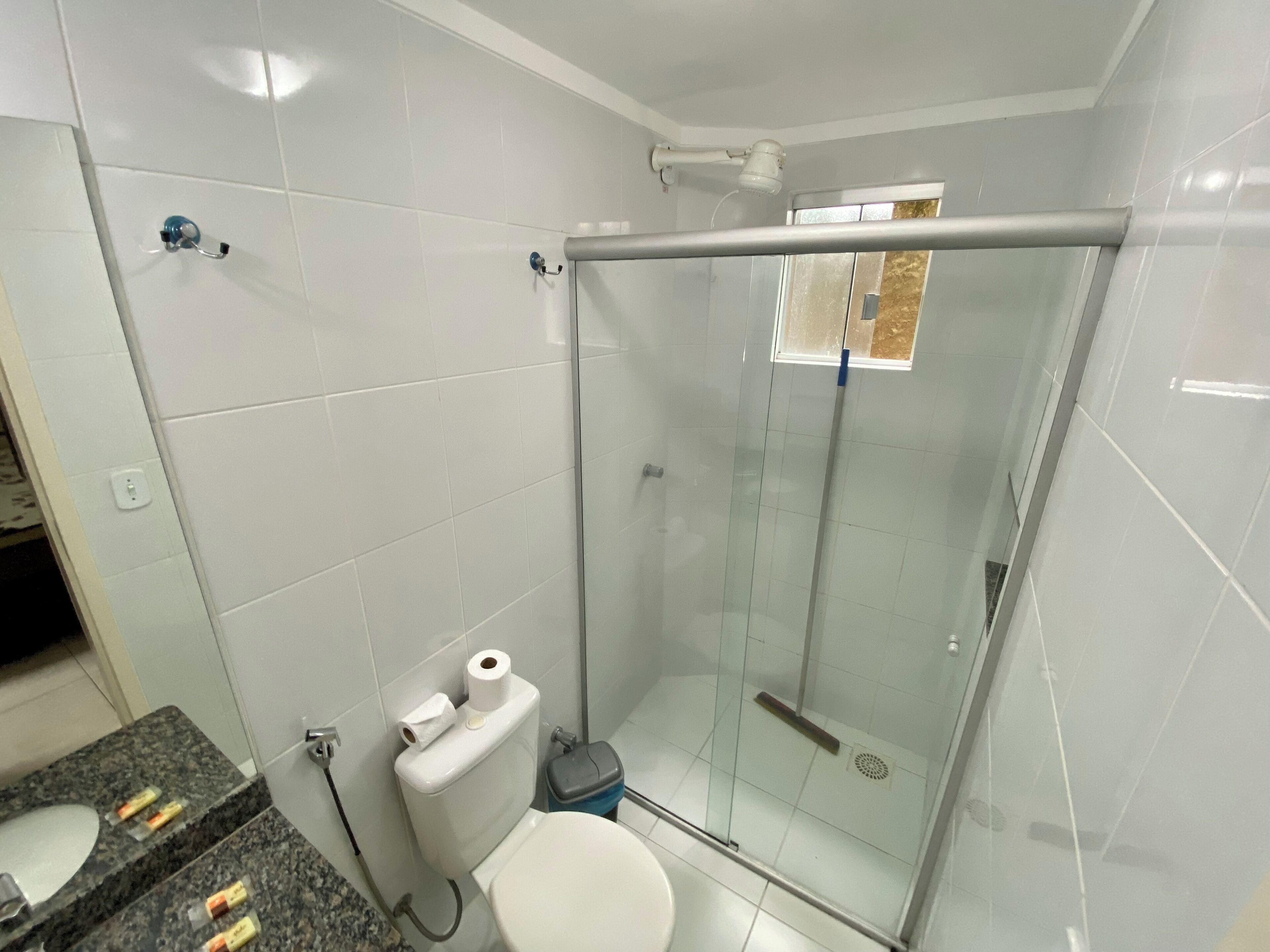 Standard Apartment | Bathroom | Hair dryer, towels, soap, toilet paper