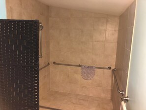 Shower, towels, soap