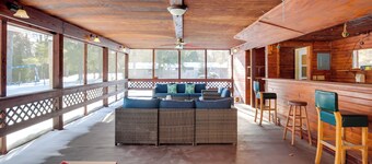 Outdoor Wet Bar: Spacious Eagle River Retreat!