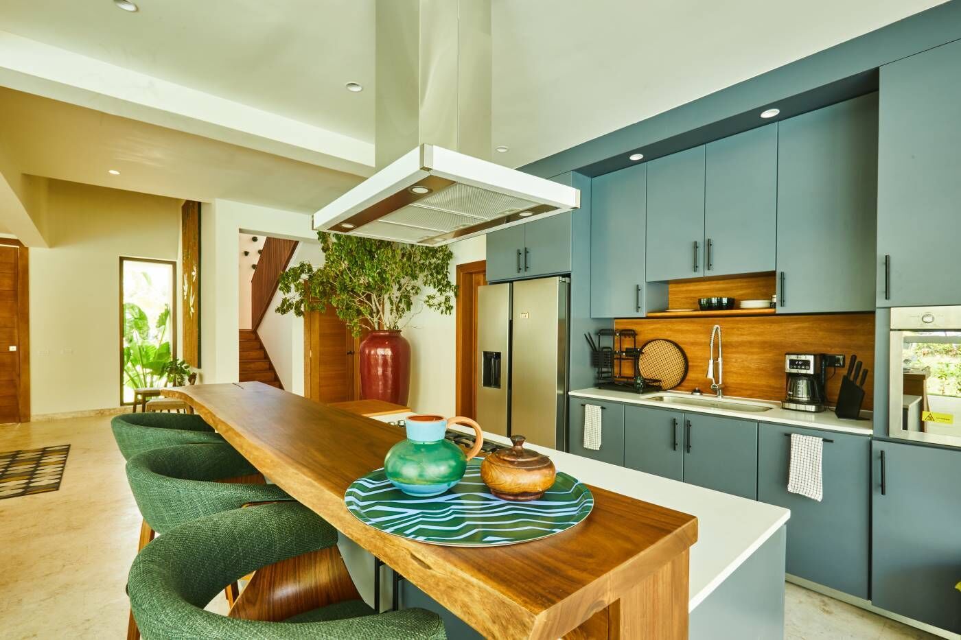 家庭别墅, 海滩景观 | 私人厨房 | 茶具/咖啡用具、餐桌