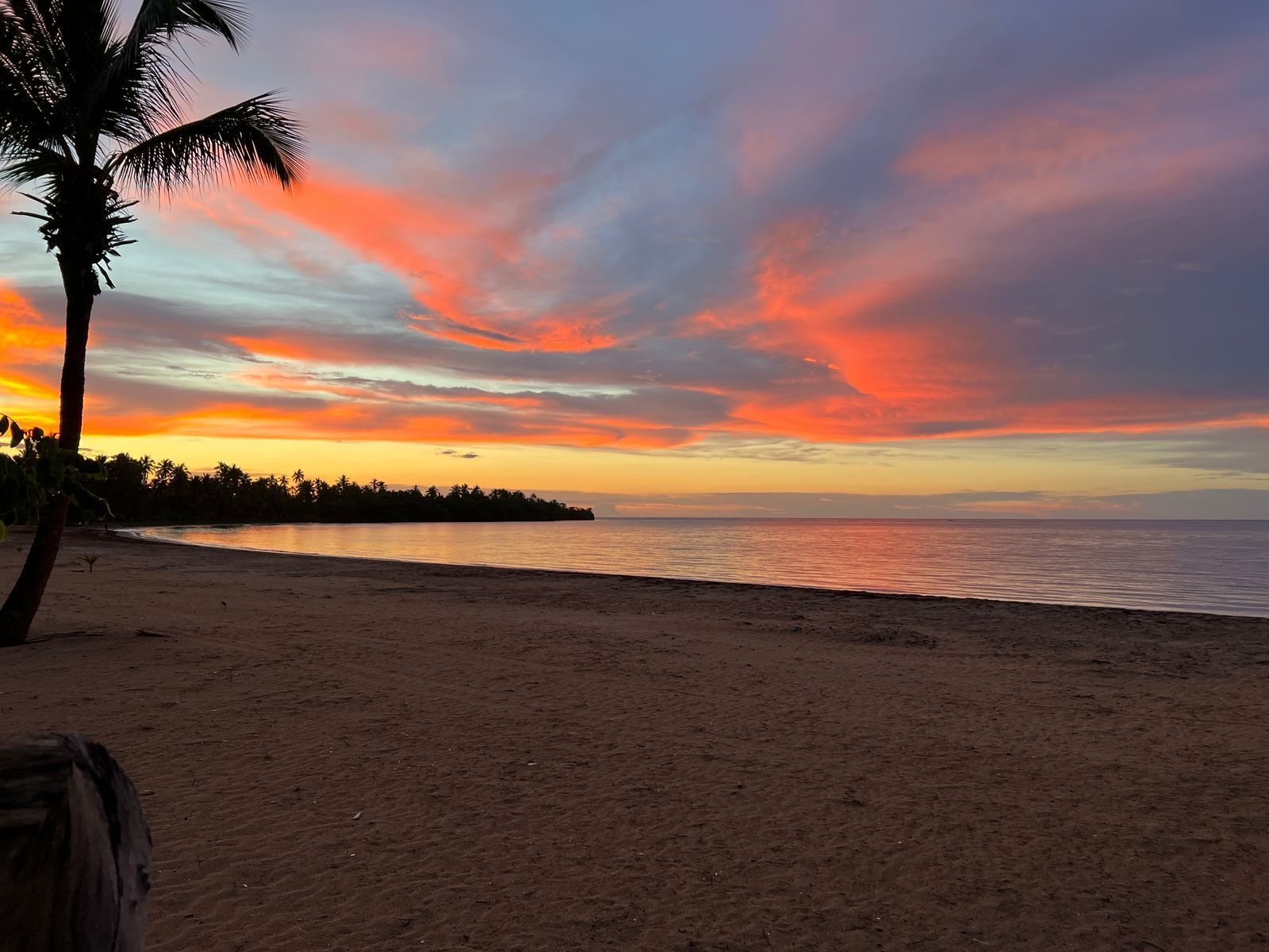 En la playa, camastros y toallas de playa 