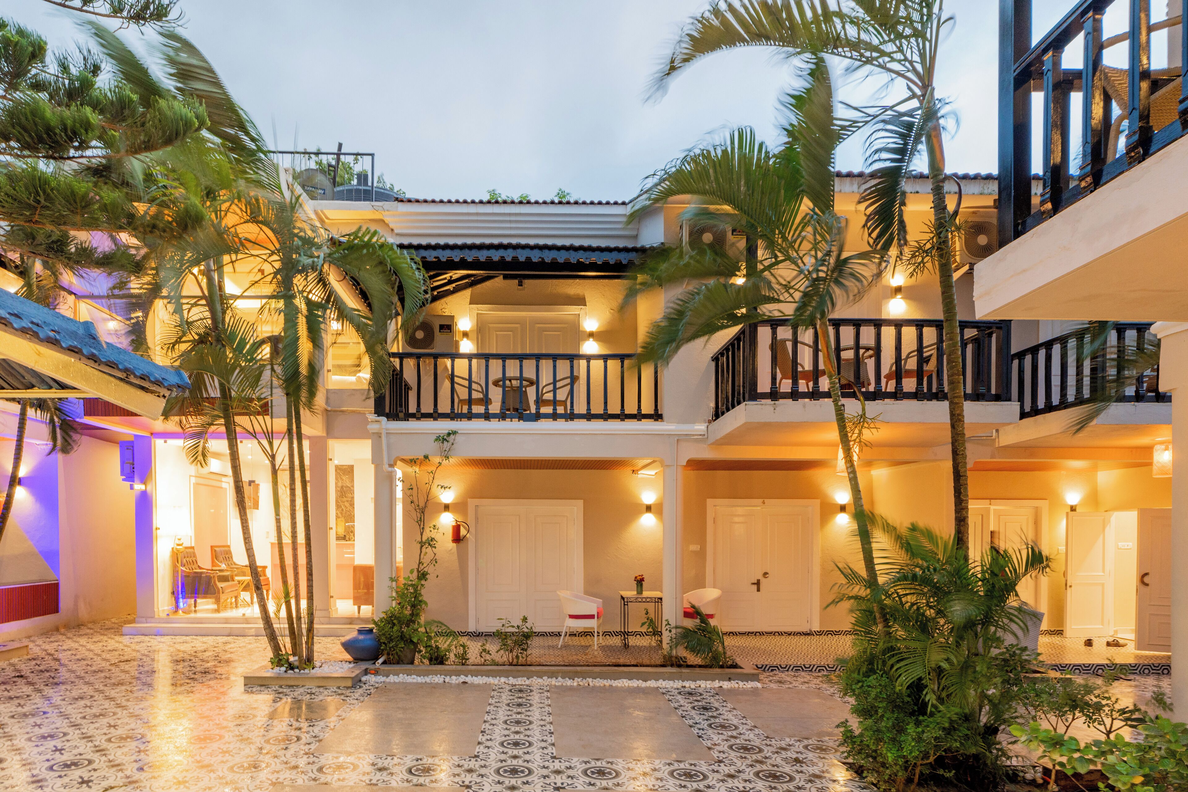 Front of property – evening/night