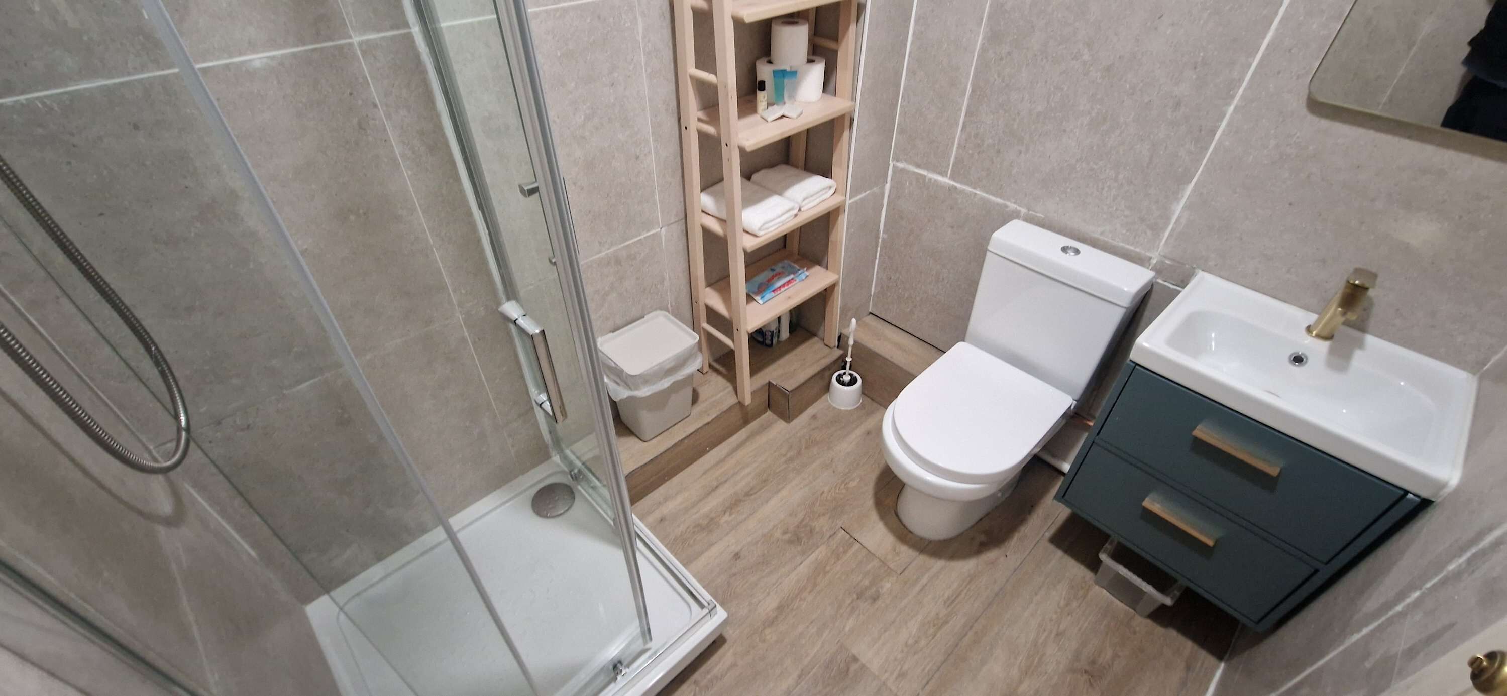 Shower, hair dryer