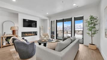 Televisio, takka, videopelejä, stereot