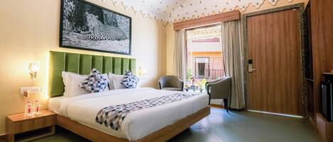 Casa de campo Deluxe, vista al jardín | 1 habitación, escritorio y espacio para trabajar con laptop