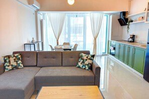 Departamento exclusivo | Área de sala de estar | Televisión de pantalla plana