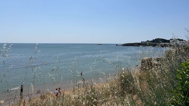 A coastal view with clear skies, calm sea, and grassy areas. - Studio 1 room, sleeps 4, Saint Gilles Croix de Vie, Parking (Saint-Gilles-Croix-de-Vie)