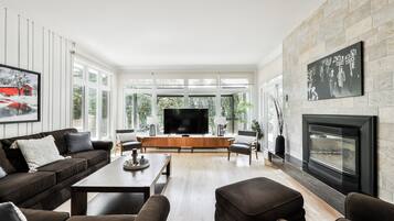 TV connectée, cheminée