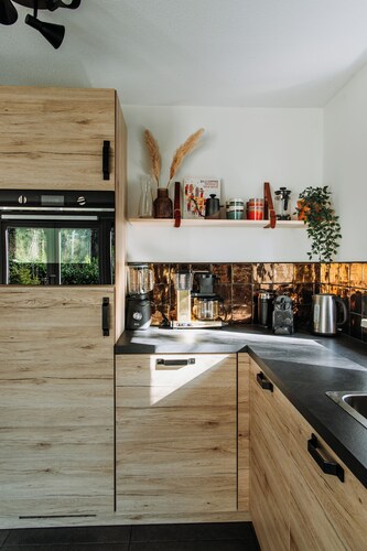 Luxury Holiday Home Vosje on the Veluwe in a Small-Scale Forest Park in Nunspeet