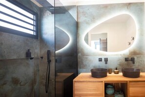 Shower, hair dryer
