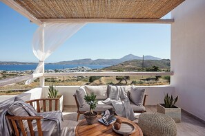 Superior Suite with Sea View and Hot Tub - First Floor | Terrace/patio - Nirome Luxury Suites (Milos)