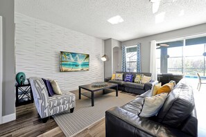 Smart TV, video games, DVD player, music library