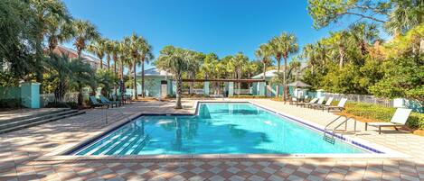 Outdoor pool, a heated pool