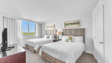 2 bedrooms, blackout curtains, iron/ironing board, free WiFi