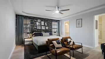 4 habitaciones, tabla de planchar con plancha, wifi y ropa de cama