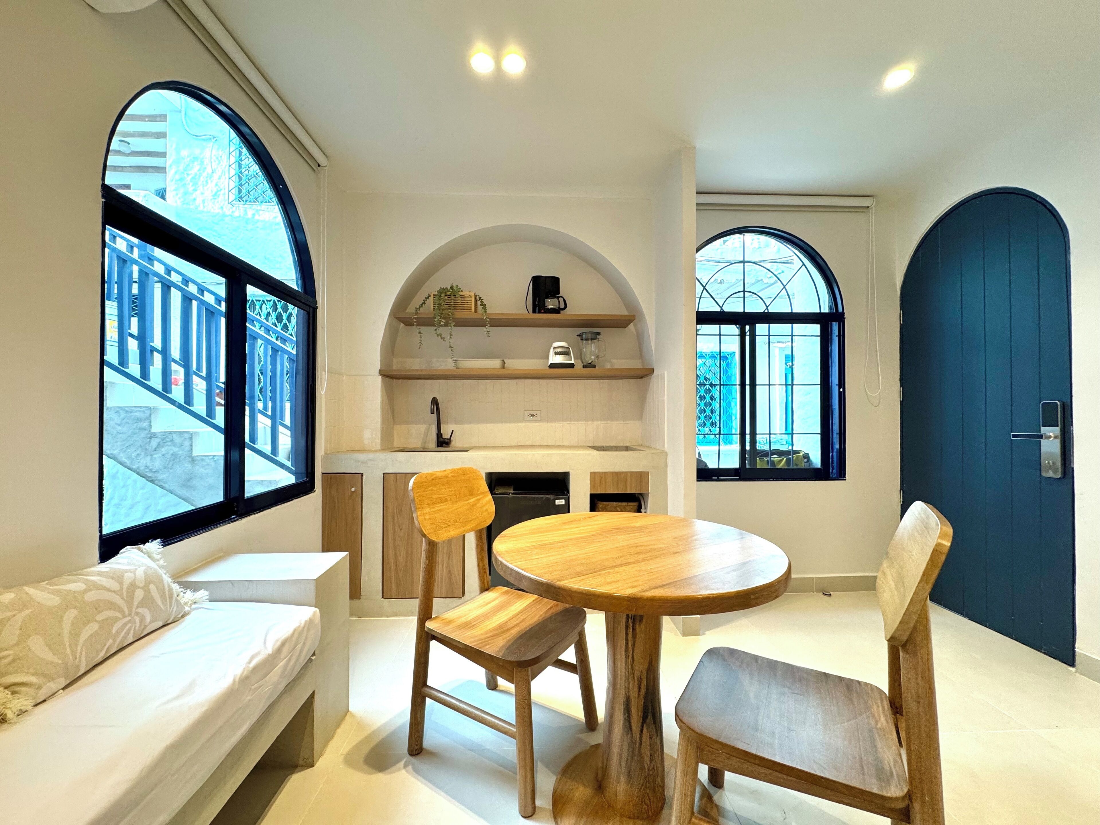 Standard Apartment, 1 Bedroom, Private Bathroom | Living area | 49-inch TV with digital channels