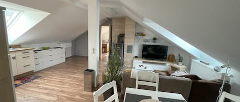 Fernseher, Kamin
