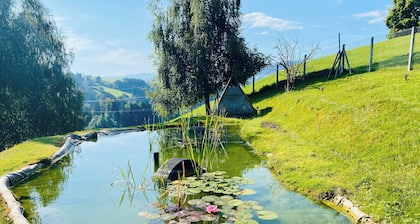 Bauernhof in Alleinlage für 10 Personen mit Pool und Hotpot & Hunde willkommen