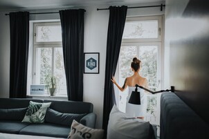 Deluxe-Doppelzimmer | Bügeleisen/Bügelbrett, kostenloses WLAN, Bettwäsche