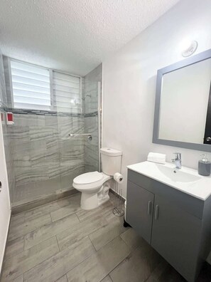 Shower, hair dryer