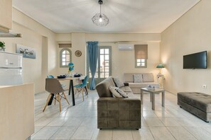 Standard Apartment, 1 Bedroom, City View | Living area - Kallas Apartments (Zakynthos)