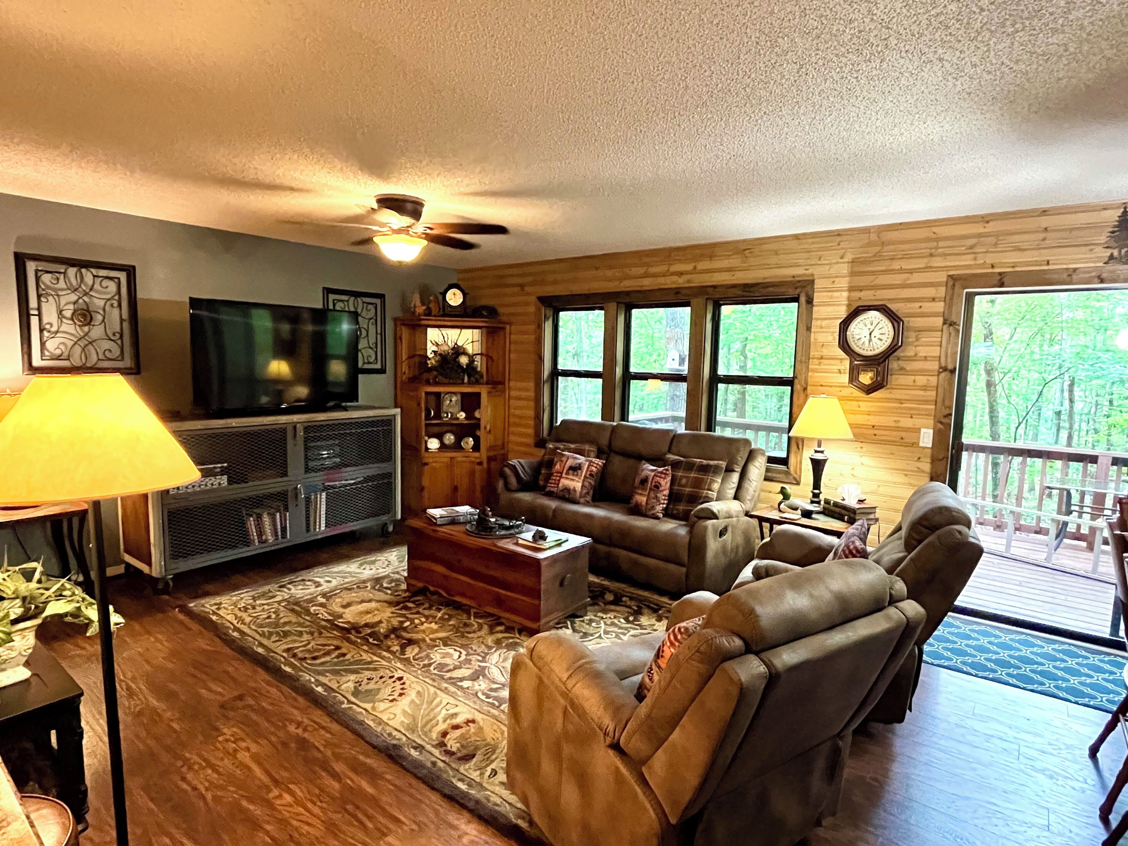 Smart TV, DVD player, books, video library
