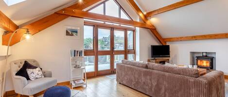 Télévision, cheminée