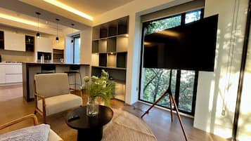 Departamento | Área de sala de estar | Televisión de pantalla plana de 46 pulgadas con canales digitales