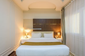 Suite exclusive, 2 salles de bains | 1 chambre, draps italiens de Frette, literie de qualité