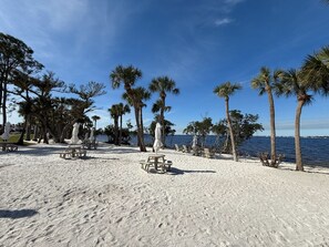 Sun loungers, beach towels