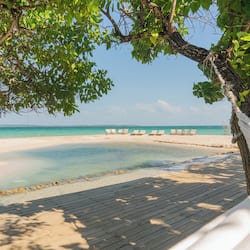 Private beach, white sand, scuba diving, kayaking