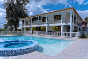 2 outdoor pools, open 9:00 AM to 9:00 PM, free pool cabanas