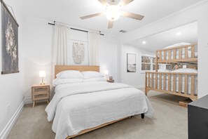 4 bedrooms, iron/ironing board, travel crib, WiFi