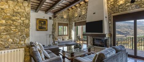 TV, fireplace, ping pong