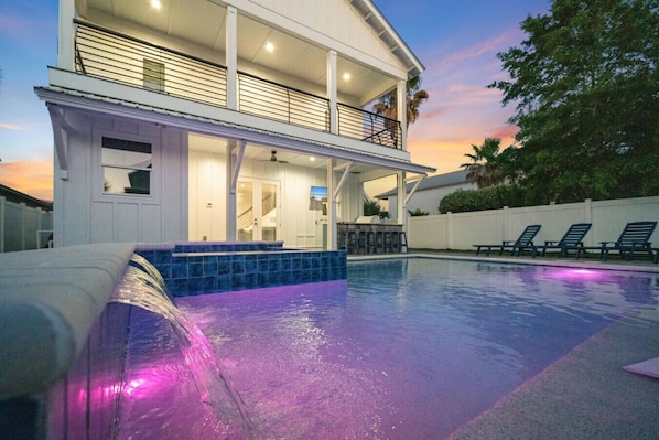 A heated pool