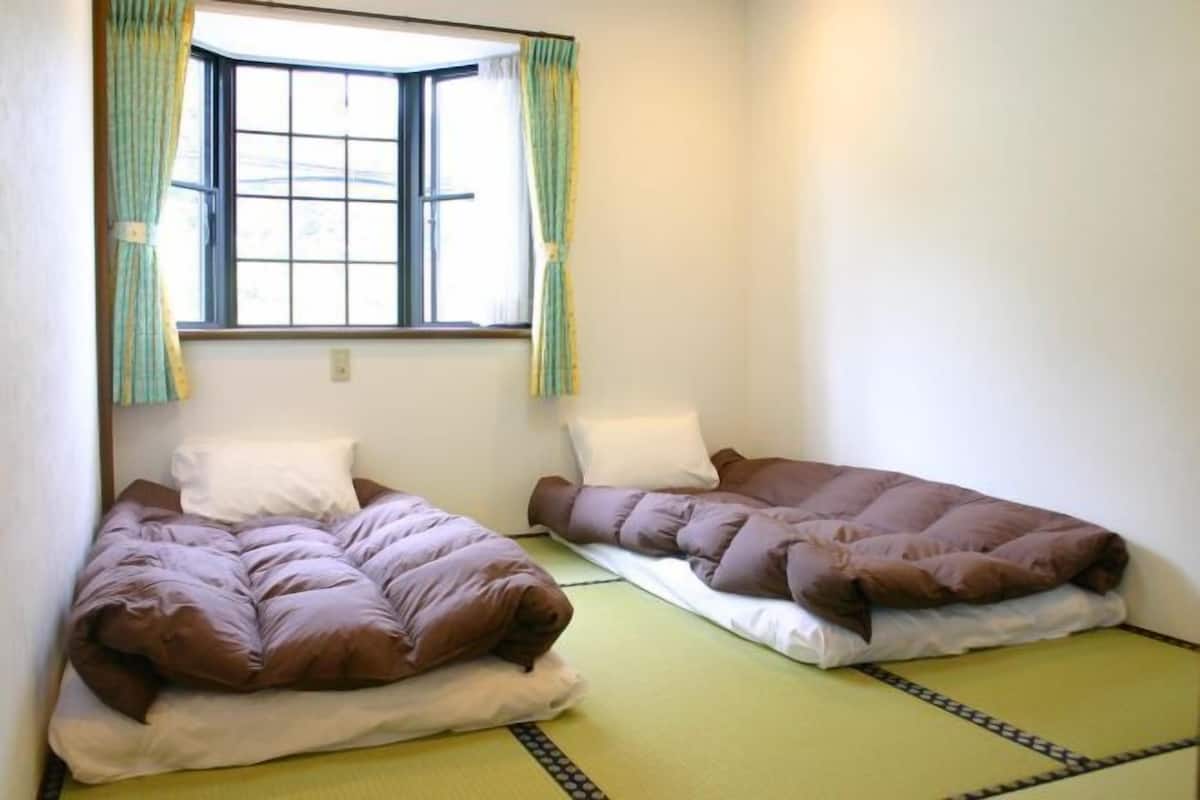 1 bedroom, down comforters, desk, laptop workspace