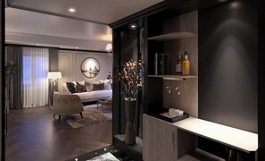1 habitación, caja de seguridad en la habitación y escritorio 