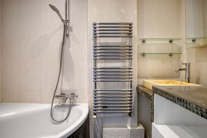 Hair dryer, towels