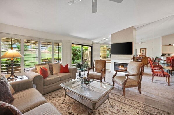 TV connectée, cheminée