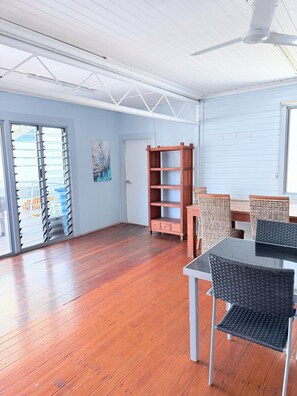 Dining - Beach accommodation with Shared toilet & Shower. (Emu Park)