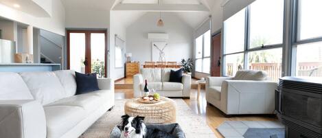 Smart TV y chimenea