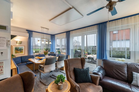 TV, fireplace, DVD player, table tennis. Holiday Home 'Haus Salzhaff An Der Ostsee' with Private Terrace and Private Garden