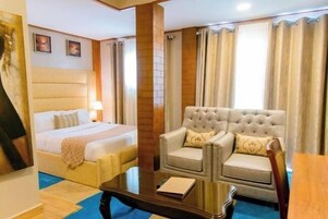 Double Room, Balcony, City View | Desk, laptop workspace, free WiFi