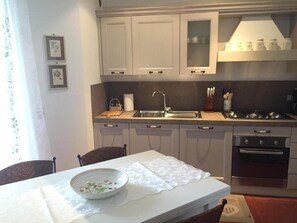 Fridge, oven, stovetop, dishwasher