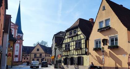 Modern apartment (123m²) near Würzburg with WLAN parking lot Grill+ 75 inch TV