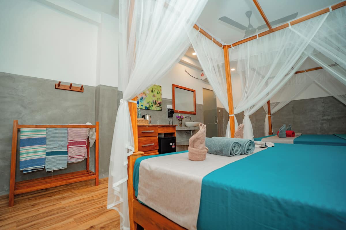 Comfort Quadruple Room, Patio, Garden View | Free WiFi