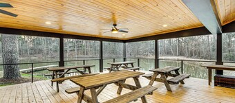 Fire Pits + Gazebo: Lakefront Escape in Terry!